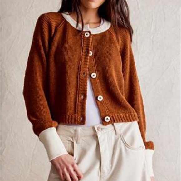 Free people Lili Linen Cardigan - Picture 3 of 4